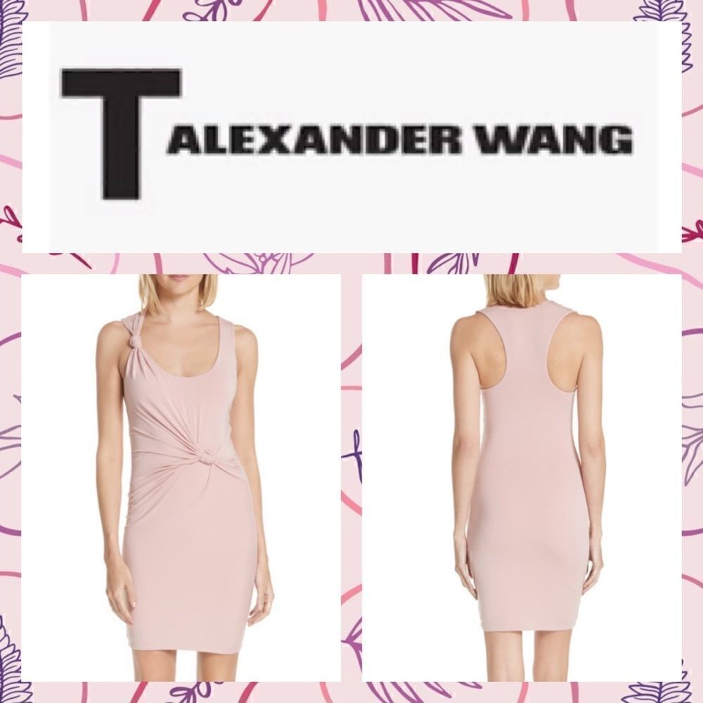 NWT MSRP $325 T by Alexander Wang Knotted Tank Dress Women's Size Medium